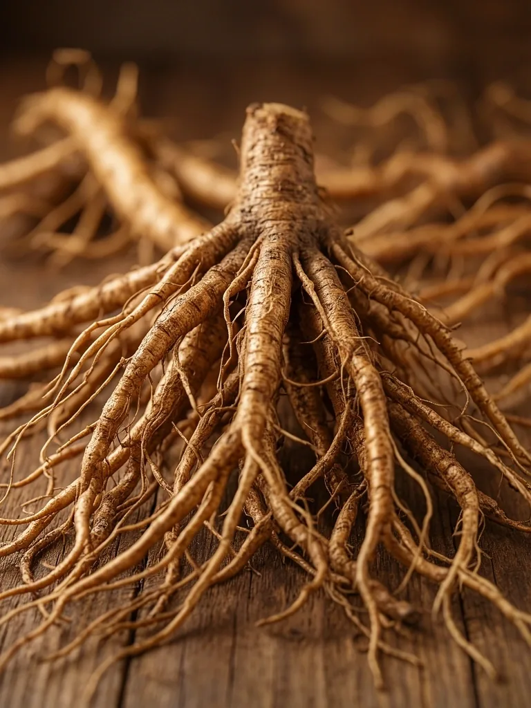 Raw botanical root texture